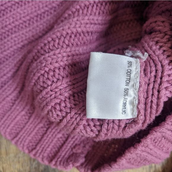 Vintage cable knit chunky pink sweater - Picture 9 of 10